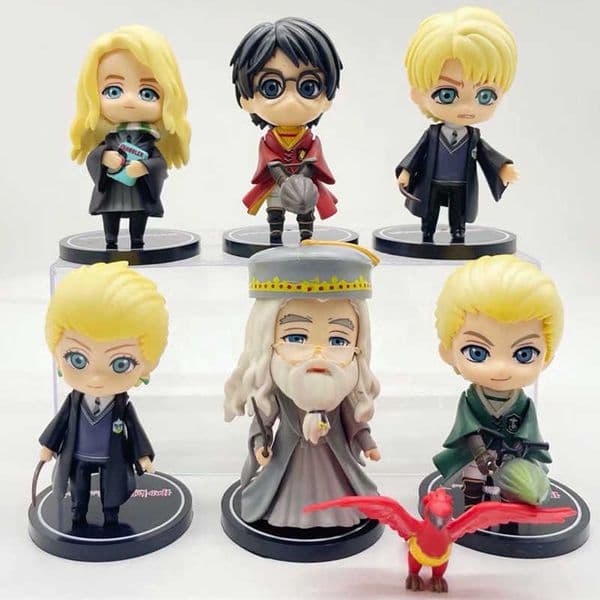 Action & Toy Figures Dumbledore President of Harry Potters Handmade model doll School magic pet Phoenix car decoration