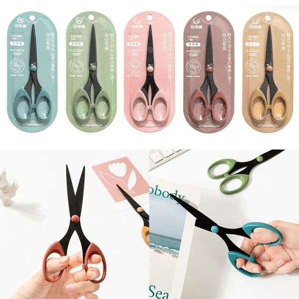 Safe Students Craft Art Scissor Paper-Cutting Tool Stainless Steel Blade Stationery Supplies 250526BJ