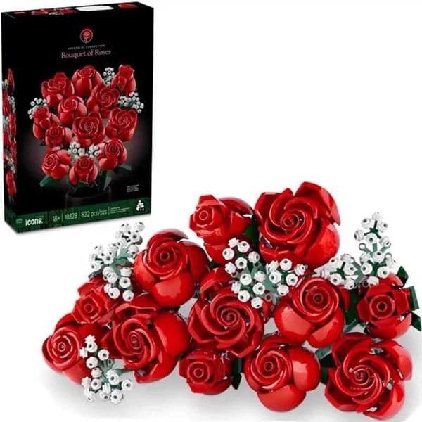 2026 New Cpatible With Bouquet Building Blocks New Assembled Ornaments Preserved Fresh Flower Vntines Day Toys Roses10328 Z250528 Designer Y260522
