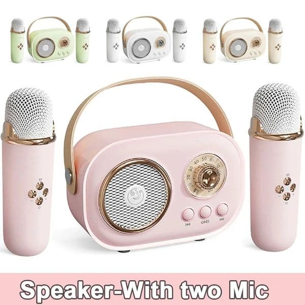 Bluetooth Ser With 1-2 Wireless Microphone Support Karaoke TF Card FM Play HIFI Bass Handsfree Call Childrens Birthday Gift 250526