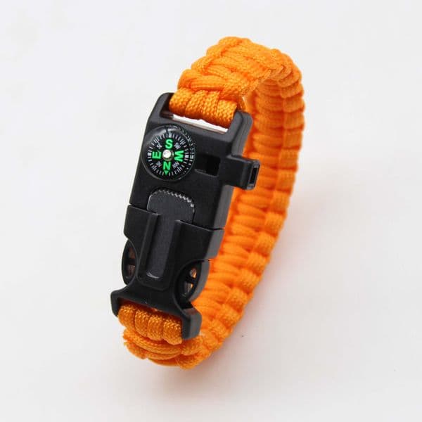 Umbrella rope bracelet survival bracelet multifunctional five-in-one multifunctional outdoor umbrella rope camping adventure seven-core lifeline Compass