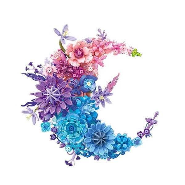 977PCS Romantic Moon Flower Building Blocks Eternal Flowers Model DIY MOC Assembly Bricks Home Wall Decoration Creative Gifts Z250528