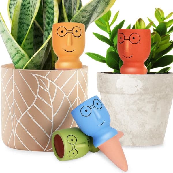 4PCS Self Watering Devices Cute Plant Watering Spikes Slow Watering System Indoor Plants For Vacation Garden 250604