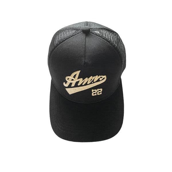 Retro Mesh Trucker Hat in Black | Vintage Unisex Adjustable Snapback Cap