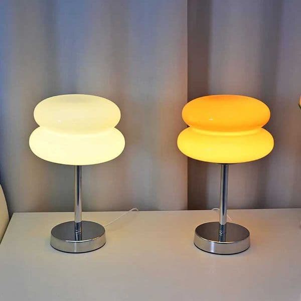 Macaron Glass Table Lamp Trichromatic Dimming Living Room Atmosphere Lamps Eye Protection Night Light Girl Bedroom Bedside Decor W250528