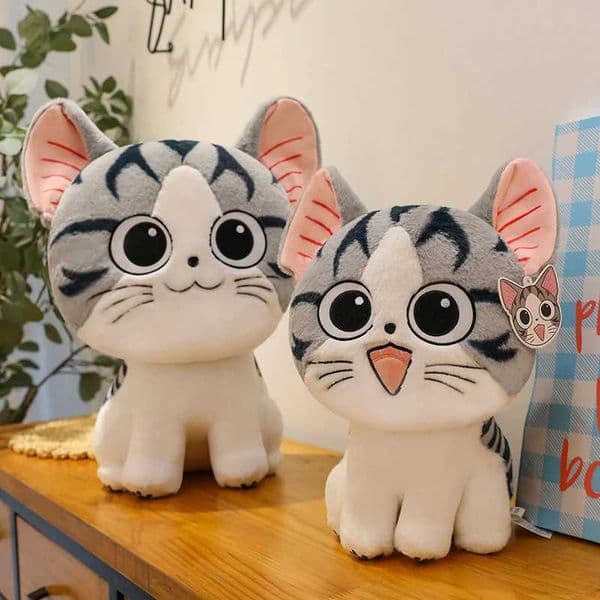 24-35cm KAWaii Cat Plush Toys Anime Character Cat Stuffed Doll Soft Cheese Cat Home Decor Z250529