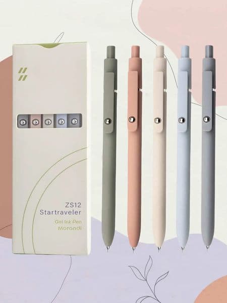 5 sets of neutral pens quick drying black Holy Water Garden ballpoint pen fine tip 0.5mm high-quality stretchable neutral sta 250528