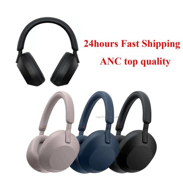 XM5 ANC Wireless Bluetooth Headphones Foldable, True Stereo, Sports Gaming Headset Smoky Pink