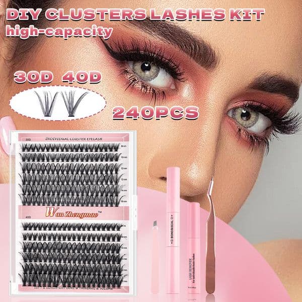 Hot selling product DIY clustered eyelashes, fake eyelashes 30D, 40D eyelash mixing set, brand new, free delivery