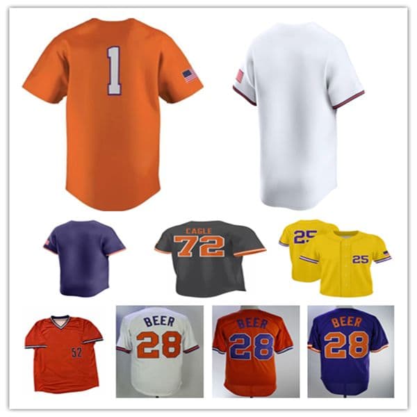 Cam Cannarella College Baseball Jersey Dominic Listi Jarren Purify Luke Gaffney Jacob Jarrell Josh Paino Collin Priest Seth Beer Tryston McCladdie Ciufo Crighton