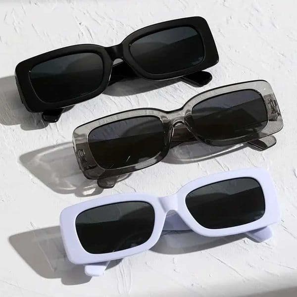 3PCS Square fashion Women Sunglasses Y2K Hip Hop Vacation Beach Party Decoration Glasses Men XJ250528