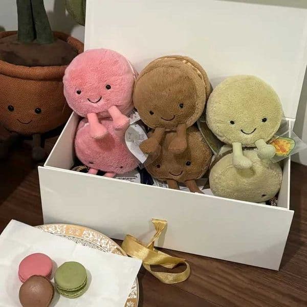 New Stock Fun Dessert Series Macaron Puff StrAWberry Tart Keluli Toy Doll Gift For GirlfriendS Holiday Birthday Z250529