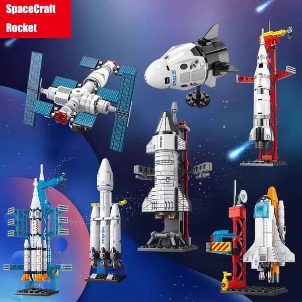 Aviation Spaceport Model Space Shuttle Rocket Launch Center Construction Building Blocks Spaceship Kids Bricks Creative Toys W250529 Y260522