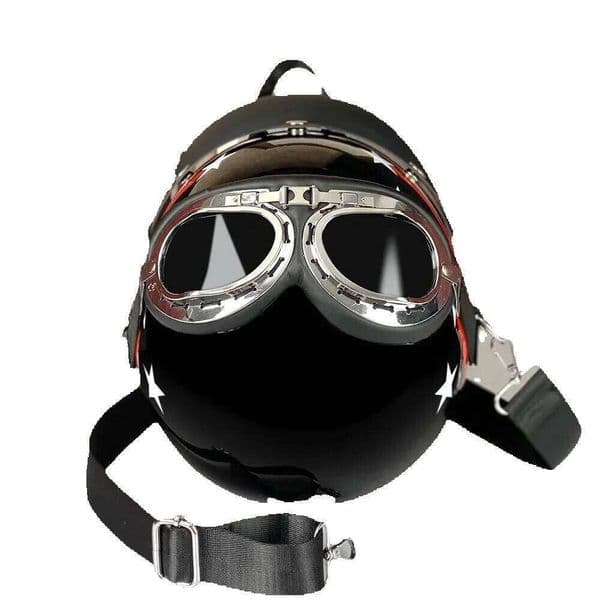 Designer Luxury Fashionable Single Shoulder Crossbody Women's Creative Personality, Funny Helmet Streetwear Style Bag, Round Backpack