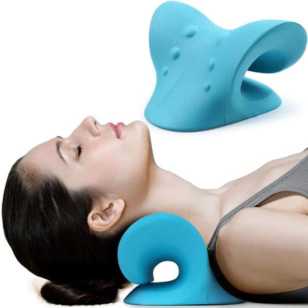 Neck and Shoulder Relaxer Cervical Traction Device for Muscle Tension Relief Chiropractic Pillow Repair Relaxatio 250529