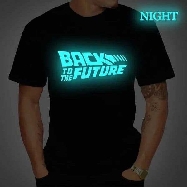 Back To The Future Tshirt Luminous T Shirt Camiseta Summer Short Sleeve T Shirts Back To Future Tee Tops Streetwear T-shirts 4XLC250530