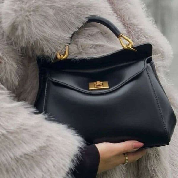 High end Brand Banquet Purse Gold Lock Versatile Shoulder Crossbody Bag Soft Handle Clamshell Solid Color Women Handbag bag