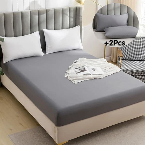 UltraSoft Solid Color Brushed Bed Sheet SetFitted and PillowcaseSingle Double SizeHypoallergenic Machine Washable 250529