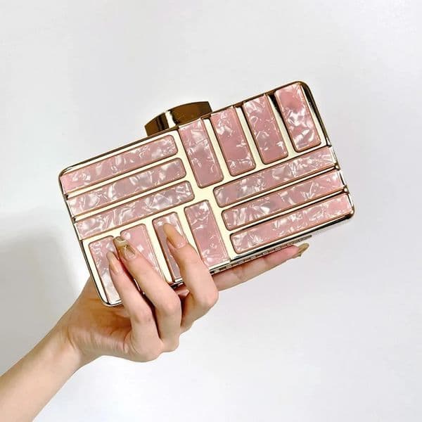 High Quality Ladies Clutch Acrylic Shoulder Crossbody Chain Evening Bag Fashion Wedding Bag Womens Bag Wallet 250528