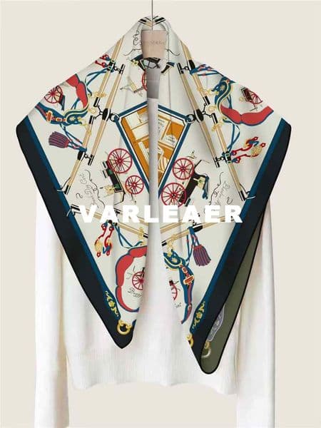 Twill Silk Scarf 90cm Women Square Shawls 90CM Scarfs Hand Rolled Bandanas Neck Foulard Femme Bag Bandana Christmas Gifts Palonniers