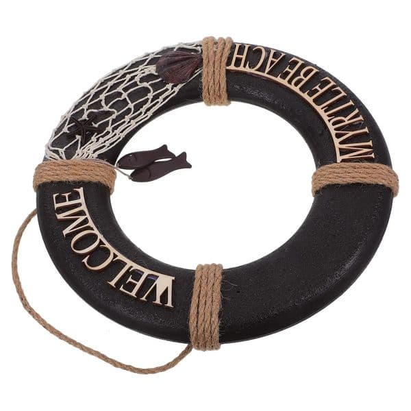 Retro Lifebuoy Decor Rope Wood Hanging Nautical Mediterranean Home Bar el Boat Decorations 250526z