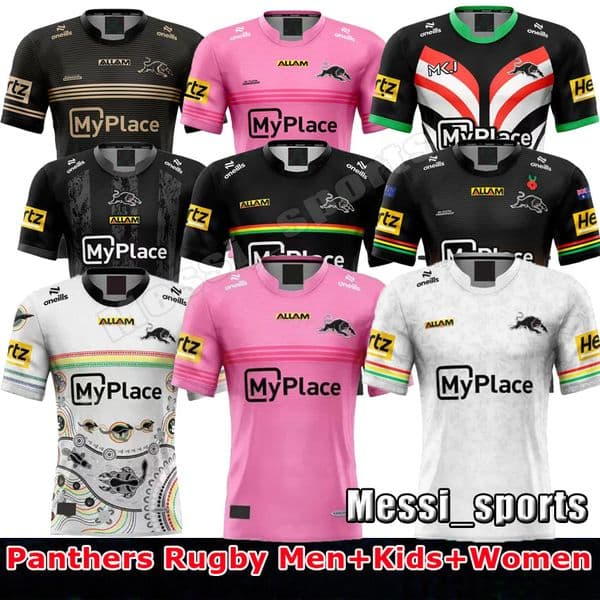 25 26 Penrith Panthers Rugby Jerseys Adult Child Kits 2025 2026 Panthers Home Away Training Shirts Rugby Jersey Vest Men's Women Kids Kits T-Shirts Size S-5XL