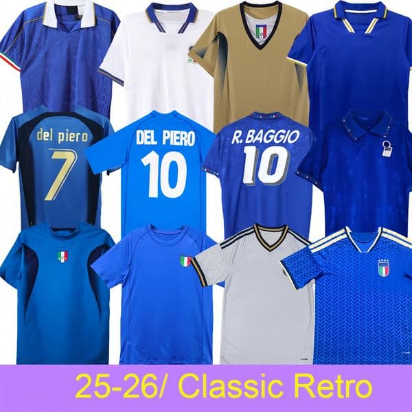 Itally 2026 national football shirt World cup match shirt R.Baggio De Rossi Totti Nesta Maldini retro shirt