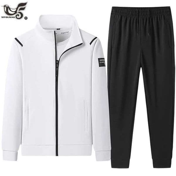 Plus Size 6XL 7XL Mens Sportswear Autumn Casual Tracksuits Men Sets Outwear JacketSweatpant Joggers Running Winter Sports Suit M251201