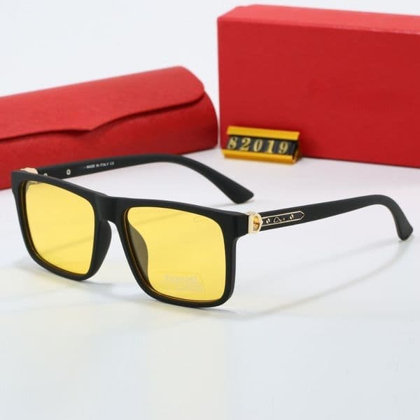 Luxury Square Designer Sunglasses & Glasses for Women Men - Acetate Frame Gold C-Logo Accents Multi-Color Lens UV Protection Modern Fashion Eyewear