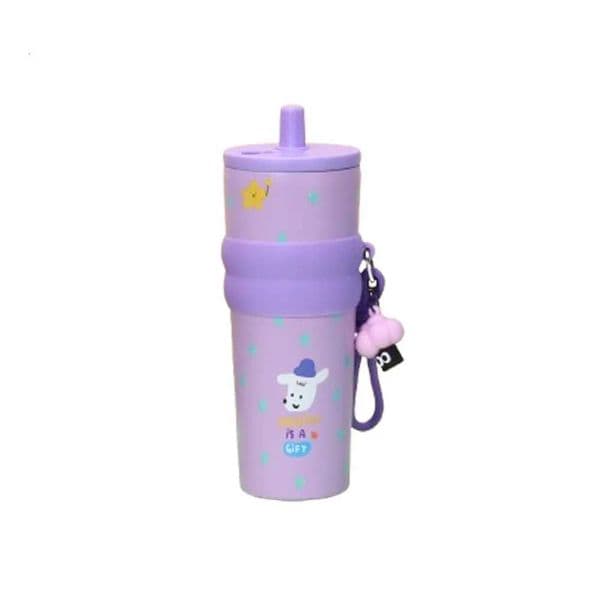 Drinking Cup 700ml Stainless Steel Insation Cup Large Capacity with Straw Vacuum Cup Leak-Proof Car Cup Daily Use H251201