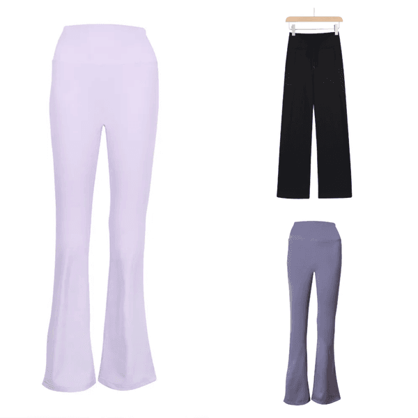 Hot Yoga Flared Pants Groove Summer Lycra fabric Ladies High Waist Slim Fit Yoga Fitness Net Red Fashion Belly Bell-bottom Trousers Shows Legs Long