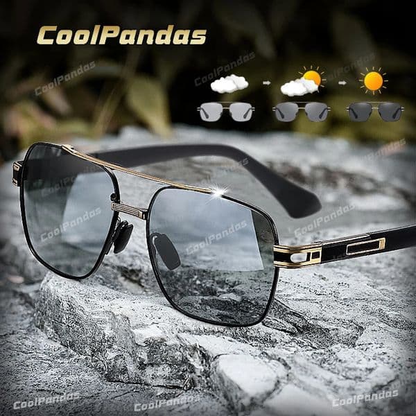 CoolPandas High Quality Sunglasses Polarized Men Women Pochromic UV400 Protection Driving Sun Glasses Unisex Chameleon Lens 251129