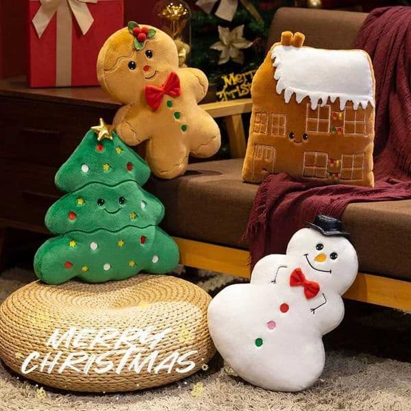 Christmas Gingerbread Man Sofa Cushions lows Bedro Decoration Birthday Holiday Gifts Photography Props Accessories H251201