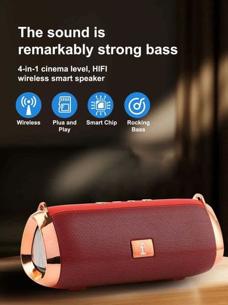 Portable Speaker Wireless Subwoofer Outdoor Waterproof Speaker Stereo Surround Sound Support FM Radio TF Card Slot M251201