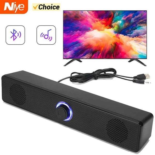 PC Soundbar Wired and Wireless Speaker USB Powered Soundbar for TV Pc Laptop Gaming Home Theater Surround Audio System M251201