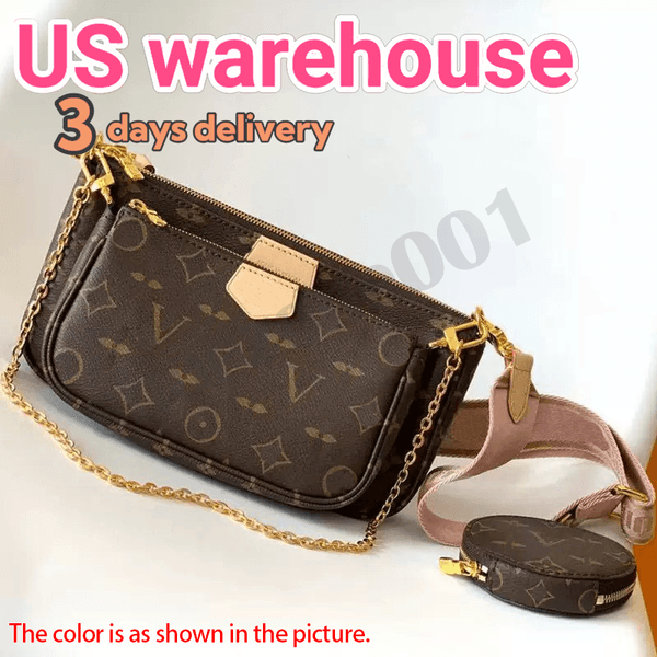 10A Designer bag lvs bag Multi Pochette Makeup Bag Vanity Chain Pouch Pochette Accessoires Catchy shoulder bag crossbody bag NANO DIANE luxury vintage vutton