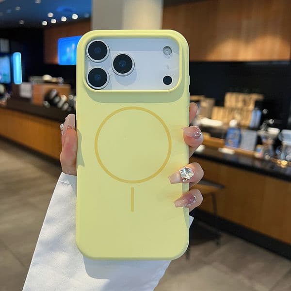 Iphone 16 case Suitable for iPhone 17 Pro Max Liquid Silicone Thin Ring Magnetic Phone Case Apple 17 Solid Color Shockproof Protective Cover free shipping