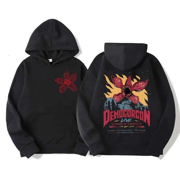 Eddie Munson The Demogorgon Hoodie Men Women Cannibal Flower Monster Print Hooded Sweatshirt Harajuku Strtwear W260421