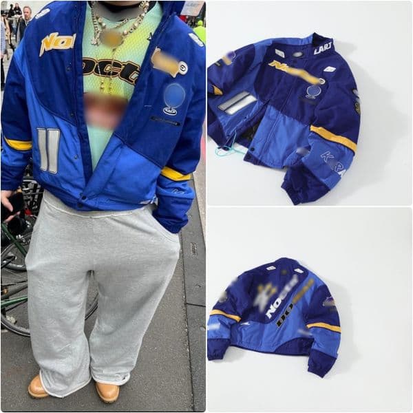 Designer mens jacket and cotton-padded jacket co-branded racing jacket and cotton-padded jacket meticulously crafted with perfect details