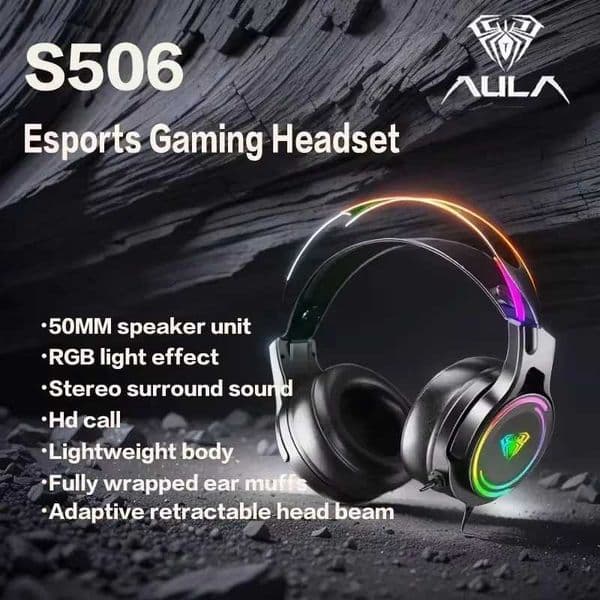 S506 Gaming set orts 71 Surround Sound Heavy Bass Noise Cancellation Wired Cputer set for Laptop Gaming Y251202