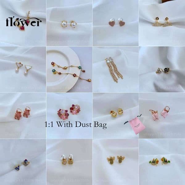 1:1 Kate Animal Gold Stud Earrings For Women Fashion 2025 Summer Jewelry Spading Fashion Jewelry