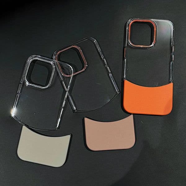 Luxury Spliced transparent ultra-thin phone case for iPhone 13 12 11 Pro Max 14 15 Plus shockproof hard back bumper cover