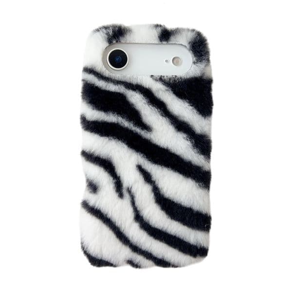 Plush Leopard Print Pattern Phone Case Iphone 17 Pro Max Compatible With Apple 16/15/14 Pro Warm Winter Soft Protective Cover