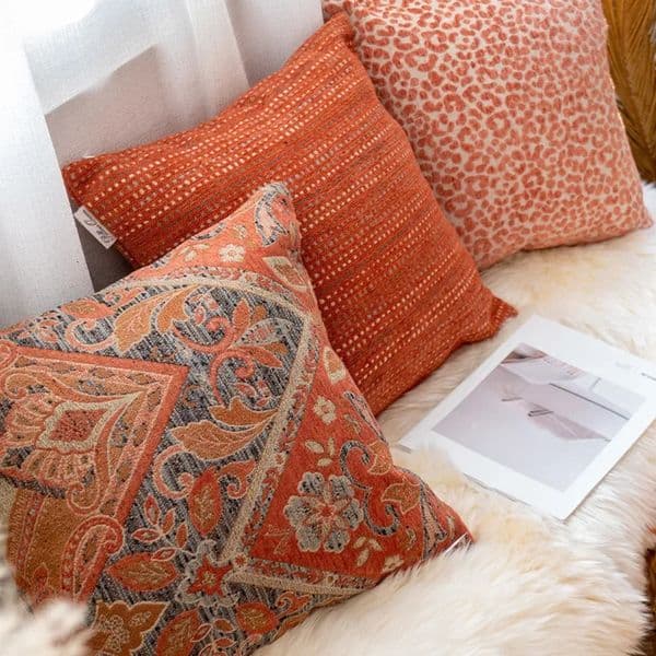 45x45cm Moroccan Style Floral Jacquard Pillow Case Woven Cushion Case for Home Sofa or Bed Decor 251202