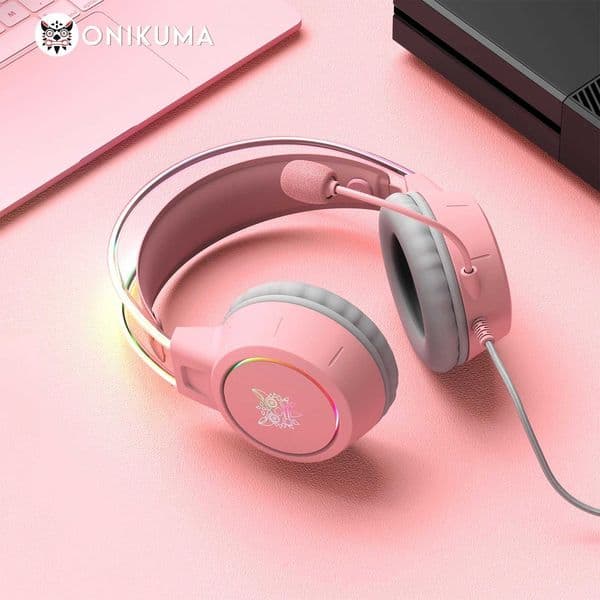 ONIKUMA Professional Gaming set phones Durable Stereo Surround with Mic RGB set Gamer for Game for PS5 Switch Y251202
