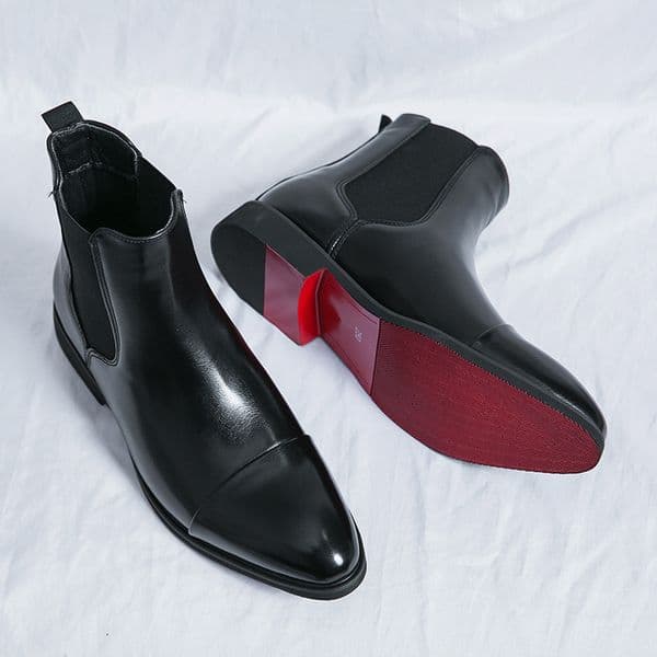 Men boots New Red Bottom Square Dress Shoes Business Mens Ankle Boots 38-46 S260521