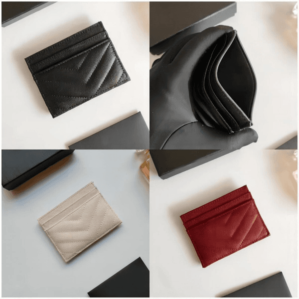 Women card holder designer wallet cardholder designer purse women Leather Womens men wallets Mens Key Ring Credit Coin Mini Wallet wholesale with box