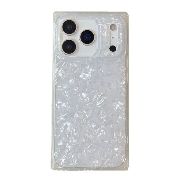 Square Shell Pattern Phone Case iPhone 17 Pro Max Compatible With Apple 16/15 Pro Simple Full Protection Anti-drop Case