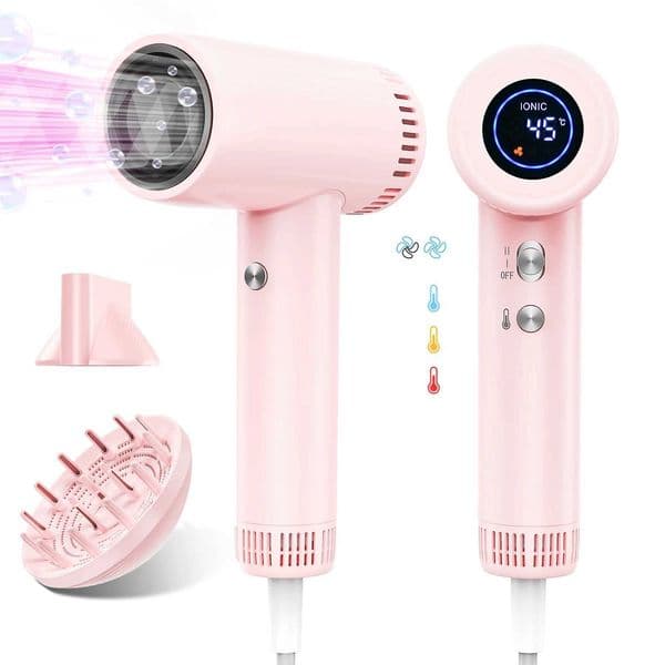 High Speed Rear-intake Hair Dryer 160000RPM Bless Cold Hot Silent He Hair Dryer 500 Million Negative Ion Fast Dry Blower Y251202