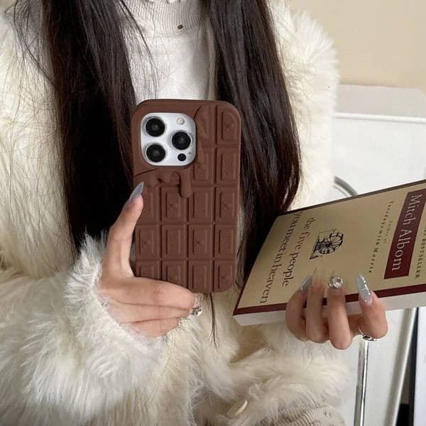 Melted Chocolate Phone Case for IPhone 16 15 14 13 11 12 Pro Max Shockproof Silicone Cute Soft Anti-drop Protective Cover Cases